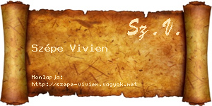 Szépe Vivien névjegykártya